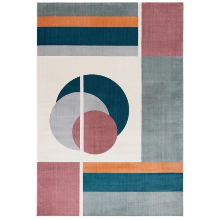 Safavieh 5 ft.-3 in. x 7 ft.-7 in. Orwell Modern Rectangle Rug, Beige & Dark Teal ORW364B-5